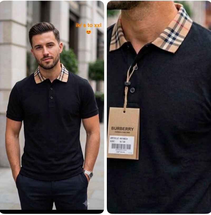 MEN'S BURBERRY POLO T-SHIRTS - Image 2