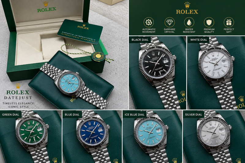 Super Clone Men's Rolex Datejust 41 Stainless Steel Watch Collection