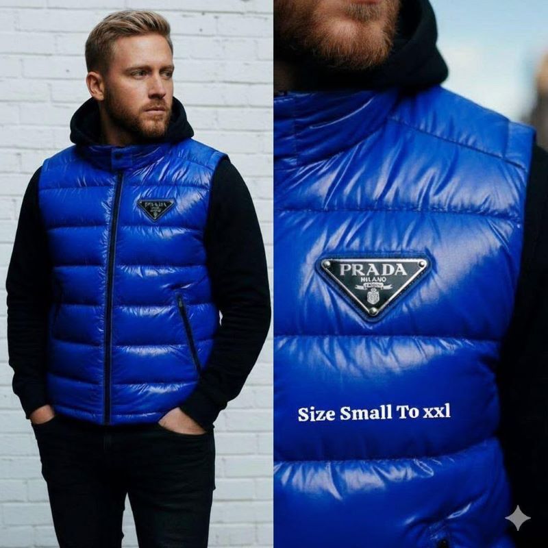Prada Glossy Down Gilet Vest - Image 2