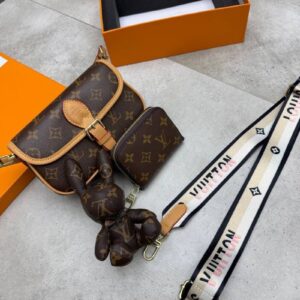 Louis Vuitton Monogram Bag Set with Bunny Charm
