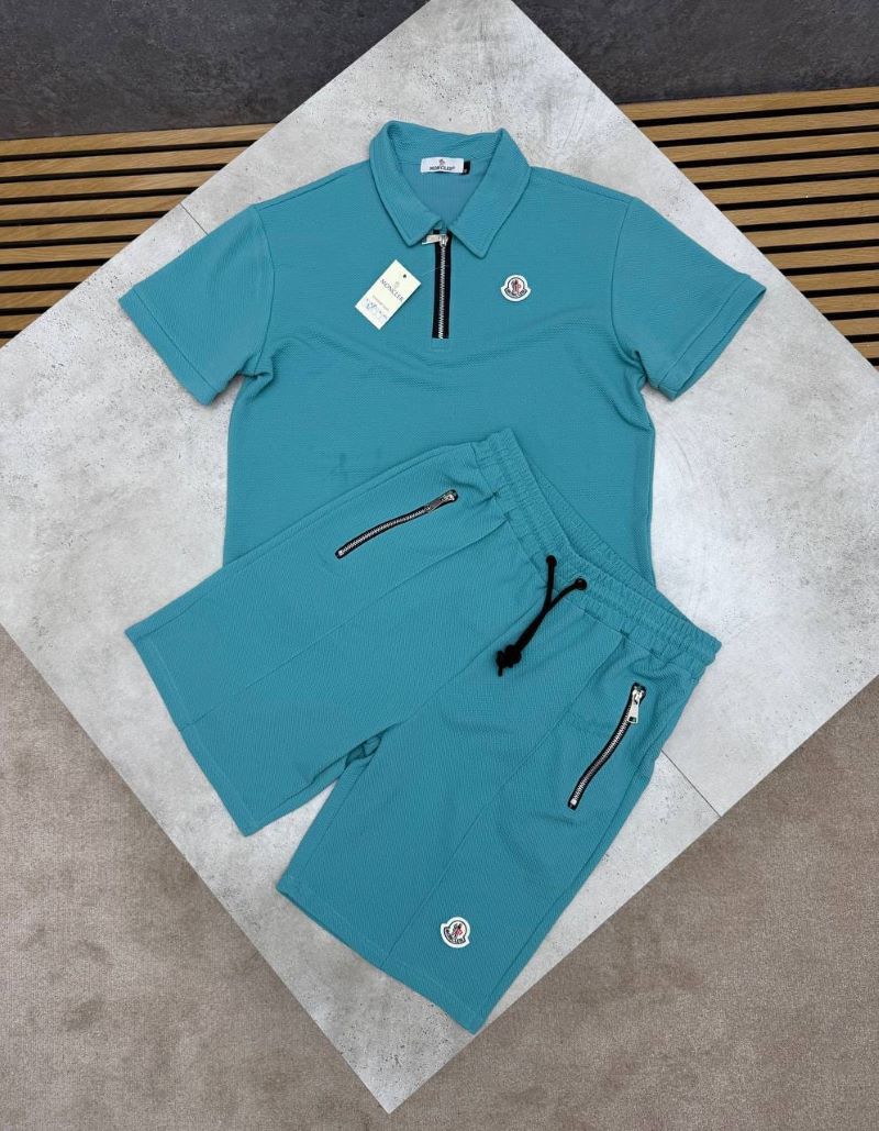Men's Moncler Quarter-Zip Polo & Shorts Set - Image 4